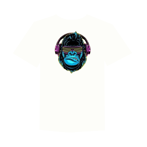 Gorilla With Headphones